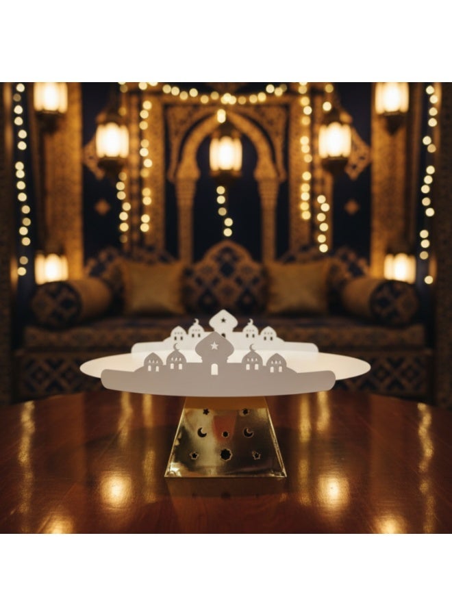 Eva ستاند تقديم رمضاني أبيض بتصميم الهلال - Image 2